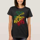 Black Roots Black Power African American Pride Bla Tシャツ (正面)