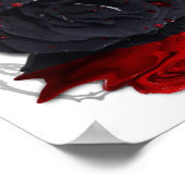 Black Rose Bleeding Blood Surreal Gothic Poster ポスター (角)