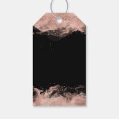 Black & Rose Gold  Princess Quinceañera Thank you ギフトタグ (裏面)