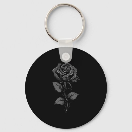Black Rose Graphic Premium Tri-blend  キーホルダー (正面)