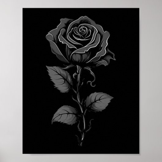 Black Rose Graphic Premium Tri-blend  ポスター (正面)