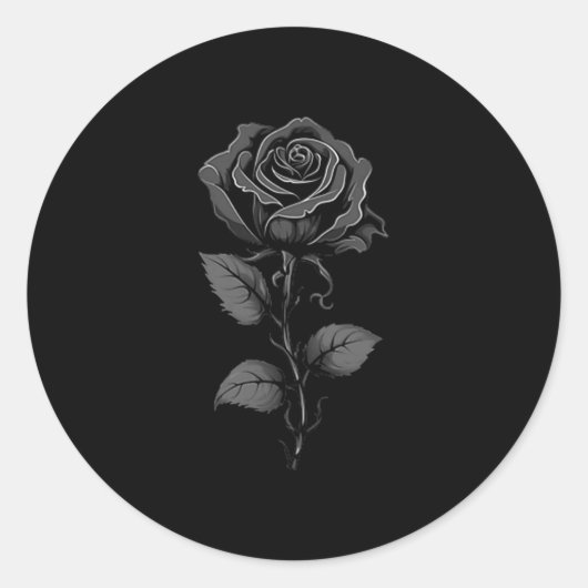 Black Rose Graphic Premium Tri-blend  ラウンドシール (正面)