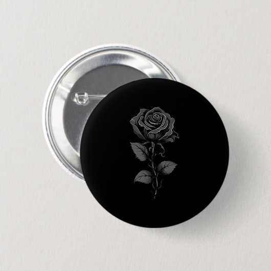 Black Rose Graphic Premium Tri-blend  缶バッジ (正面&裏面)