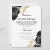 black rose obituary spanish invitation  サンキューカード (裏面)