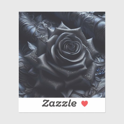 Black Rose on Black Brocade シール (シート)