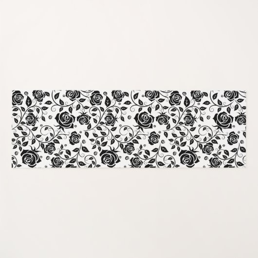 Black Roses ヨガマット (正面(横))