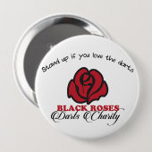 Black Roses Darts Charity Button 缶バッジ (正面&裏面)