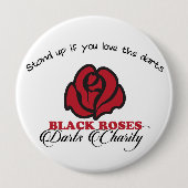 Black Roses Darts Charity Button 缶バッジ (正面)
