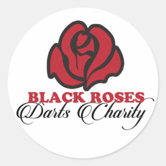 Black Roses Darts Charity Sticker ラウンドシール