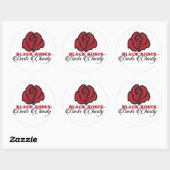 Black Roses Darts Charity Sticker ラウンドシール (シート)