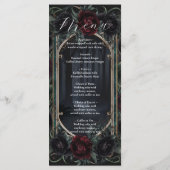 Black Roses Floral Gothic Halloween Wedding メニュー (裏面)