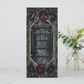 Black Roses Floral Gothic Halloween Wedding メニュー (スタンド正面)