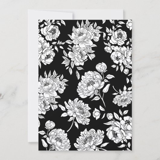 Black roses wedding 招待状 (裏面)