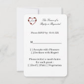 Black RSVP card with a pink and red heart (裏面)