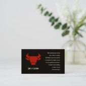 Black Rustic Vintage Logo Catering Business Card 名刺 (スタンド正面)