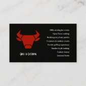 Black Rustic Vintage Logo Catering Business Card 名刺 (正面)