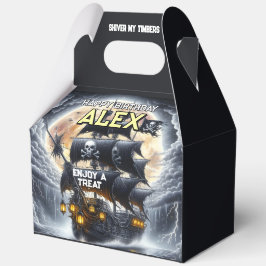 Black Sails Ahead Pirate 5"w x 3"l x 6.5"h フェイバーボックス