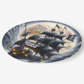 Black Sails Ahead Pirate Theme Birthday Party ペーパープレート (アングル)