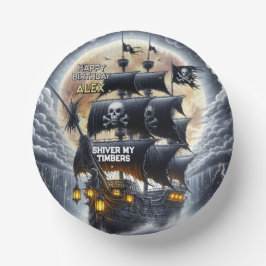 Black Sails Ahead Pirate Theme Birthday Party ペーパーボウル