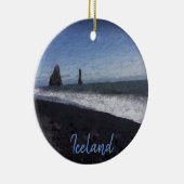 Black Sand Beach, Iceland セラミックオーナメント (右)