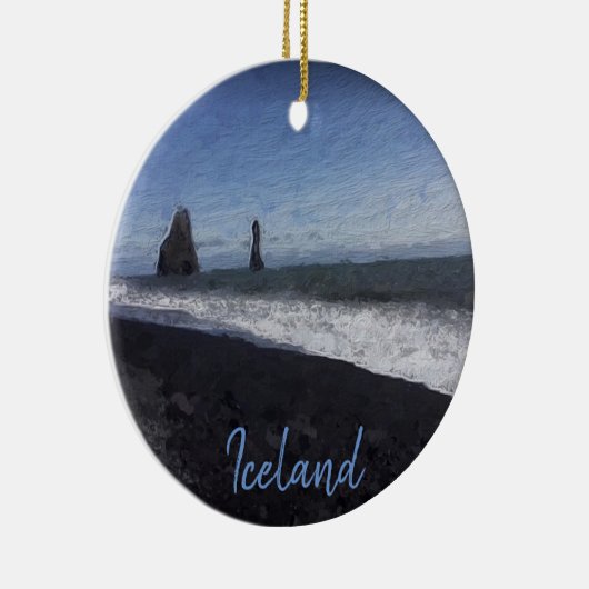 Black Sand Beach, Iceland セラミックオーナメント (右)