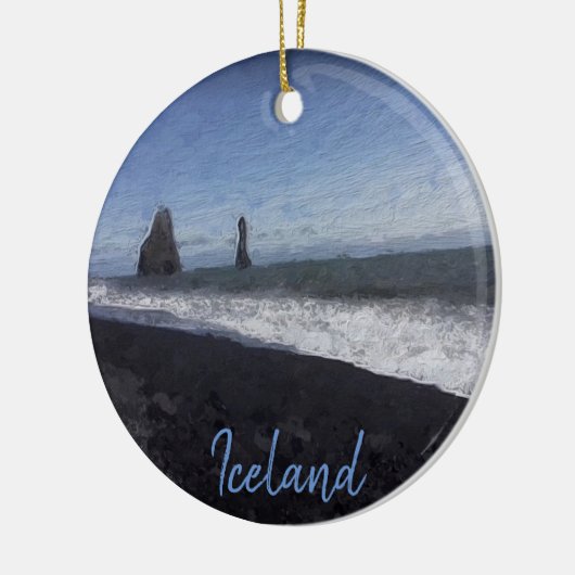 Black Sand Beach, Iceland セラミックオーナメント (左)