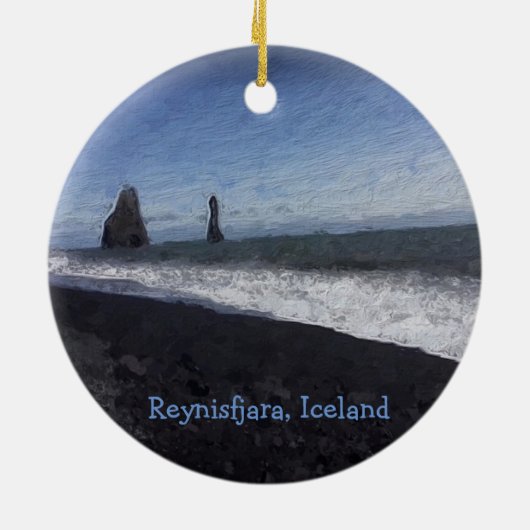 Black Sand Beach, Iceland セラミックオーナメント (裏面)