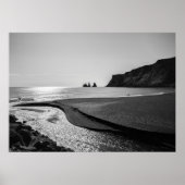 Black sand beach, Reynisfjara - Iceland ポスター (正面)