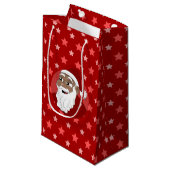 Black Santa Claus Cartoon Small Gift Bag スモールペーパーバッグ (正面アングル)