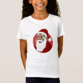 Black Santa Claus Cartoon Tシャツ (正面)