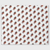 Black Santa Claus Christmas ラッピングペーパー (フラット)