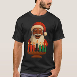 Black Santa Kwanzaa Shirt | African American Kinar Tシャツ