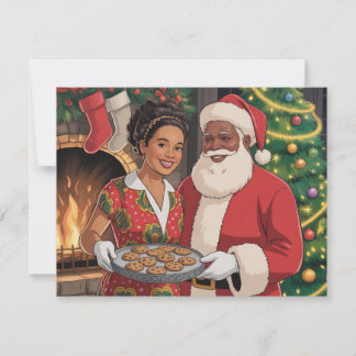 Black Santa & Mrs. Claus Christmas Card  シーズンカード