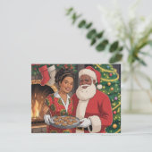 Black Santa & Mrs. Claus Christmas Card シーズンカード (スタンド正面)