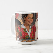 Black Santa & Mrs. Claus Christmas Mug コーヒーマグカップ (正面左)