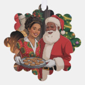 Black Santa & Mrs. Claus Ornament Card  オーナメントカード (正面)