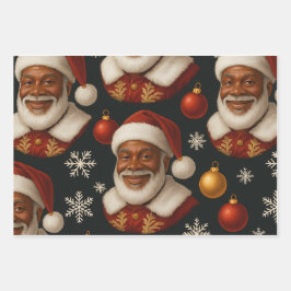 Black Santa Sheets ラッピングペーパーシート