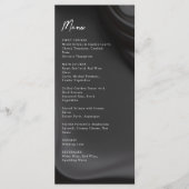 Black satin elegance wedding menu メニュー (正面)
