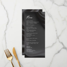 Black satin elegance wedding menu メニュー