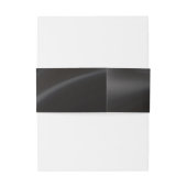 Black satin wedding Invitation Belly Band 招待状ベリーバンド (裏面例)