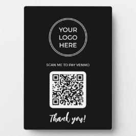 Black Scan Me QRコードプレート フォトプラーク