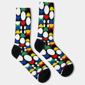 Black Scandinavian Bauhaus Mid-Century Pattern ソックス (右)