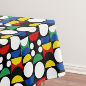 Black Scandinavian Bauhaus Mid-Century Pattern テーブルクロス