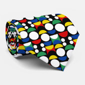 Black Scandinavian Bauhaus Mid-Century Pattern ネクタイ