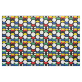 Black Scandinavian Bauhaus Mid-Century Pattern ファブリック (ファットクウォーター)