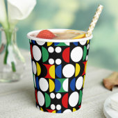 Black Scandinavian Bauhaus Mid-Century Pattern 紙コップ