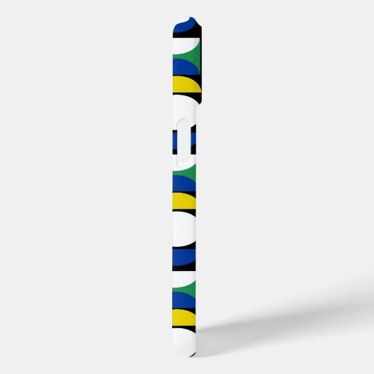 Black Scandinavian Bauhaus Mid-Century Pattern Case-Mate iPhoneケース (裏面 / 右)