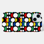 Black Scandinavian Bauhaus Mid-Century Pattern Case-Mate iPhoneケース (裏面 (横))
