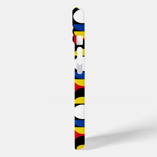 Black Scandinavian Bauhaus Mid-Century Pattern Case-Mate iPhoneケース (裏面 / 左)