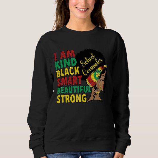 Black School Counselor African American School Cou スウェットシャツ (正面)